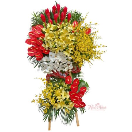 Kệ Hoa Chúc Mừng Sang Trọng – Hạnh Phúc & Thịnh Vượng