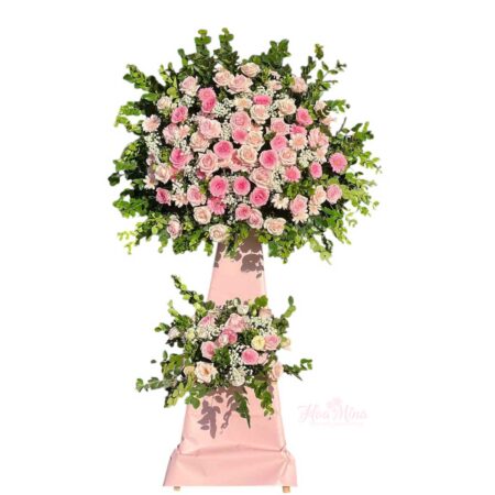 Kệ hoa hồng phấn – Sự lựa chọn tinh tế cho những lời chúc mừng trọn vẹn